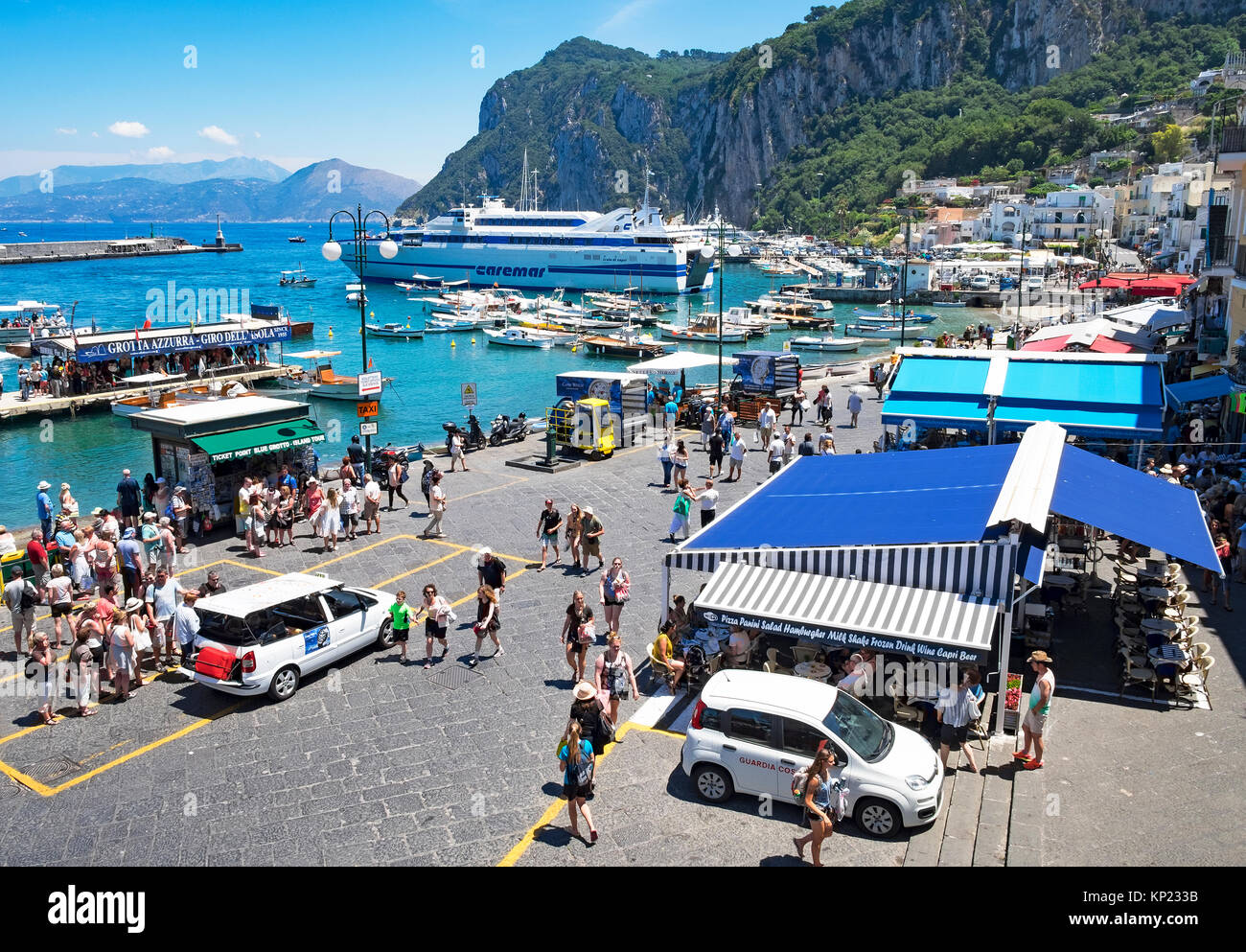 Marina Grande, sur l'île de Capri, Campanie, Italie. Banque D'Images