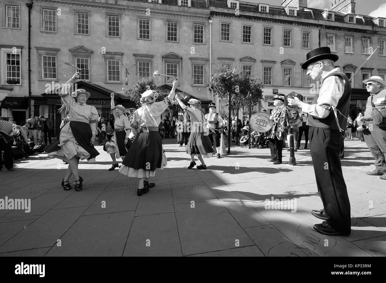 Morris Dancers Ville de Bath Spa Banque D'Images