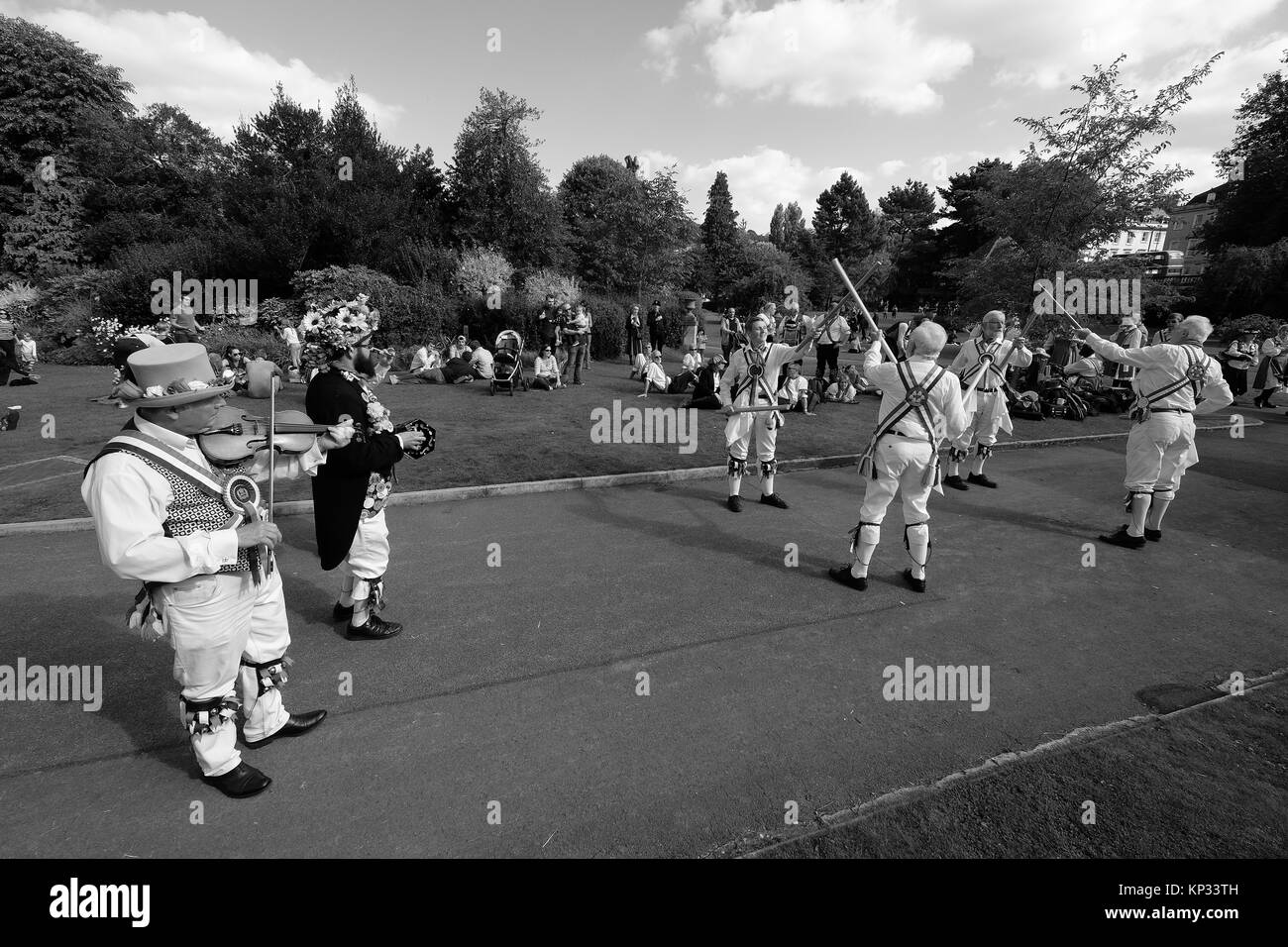 Morris Dancers Ville de Bath Spa Banque D'Images
