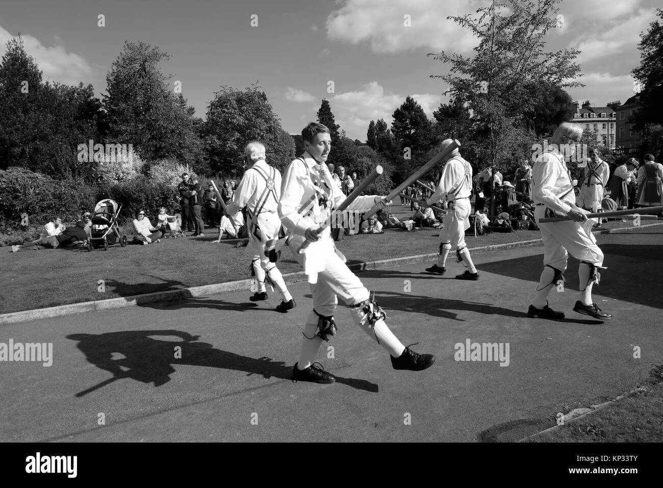 Morris Dancers Ville de Bath Spa Banque D'Images