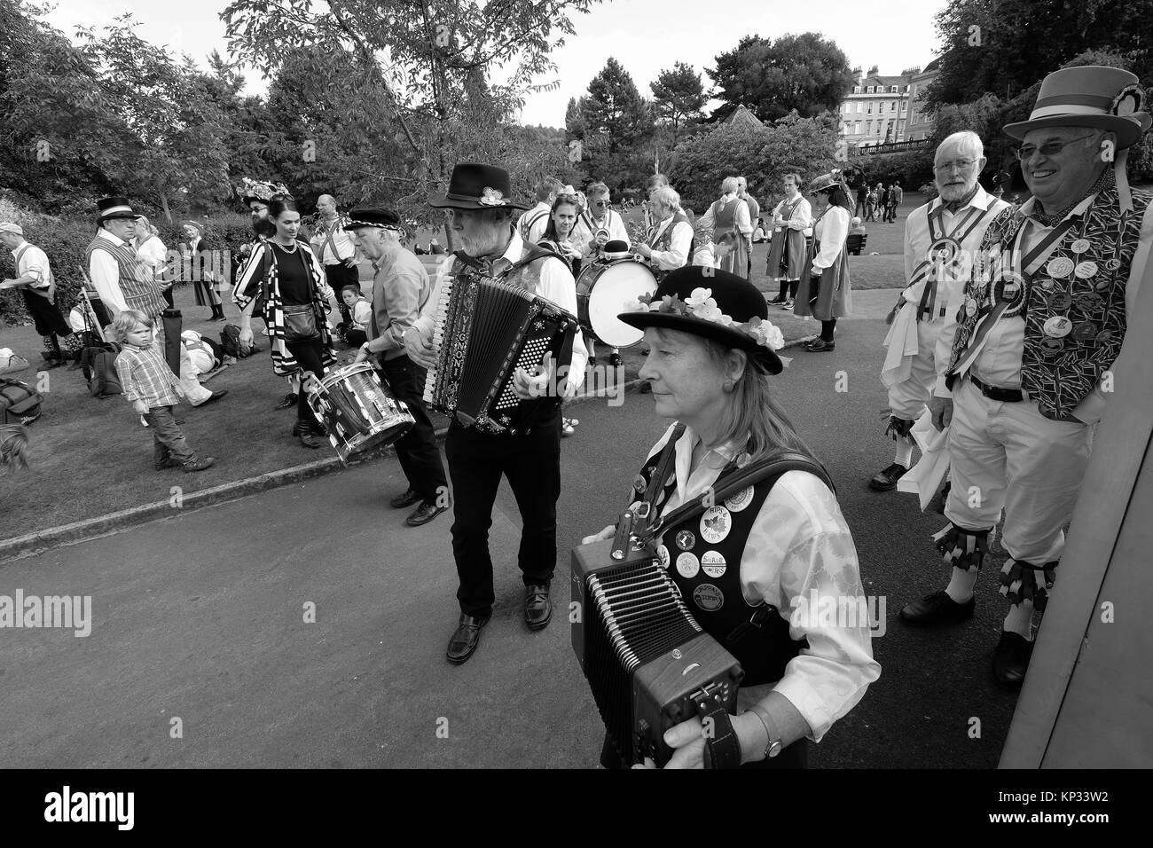 Morris Dancers Ville de Bath Spa Banque D'Images