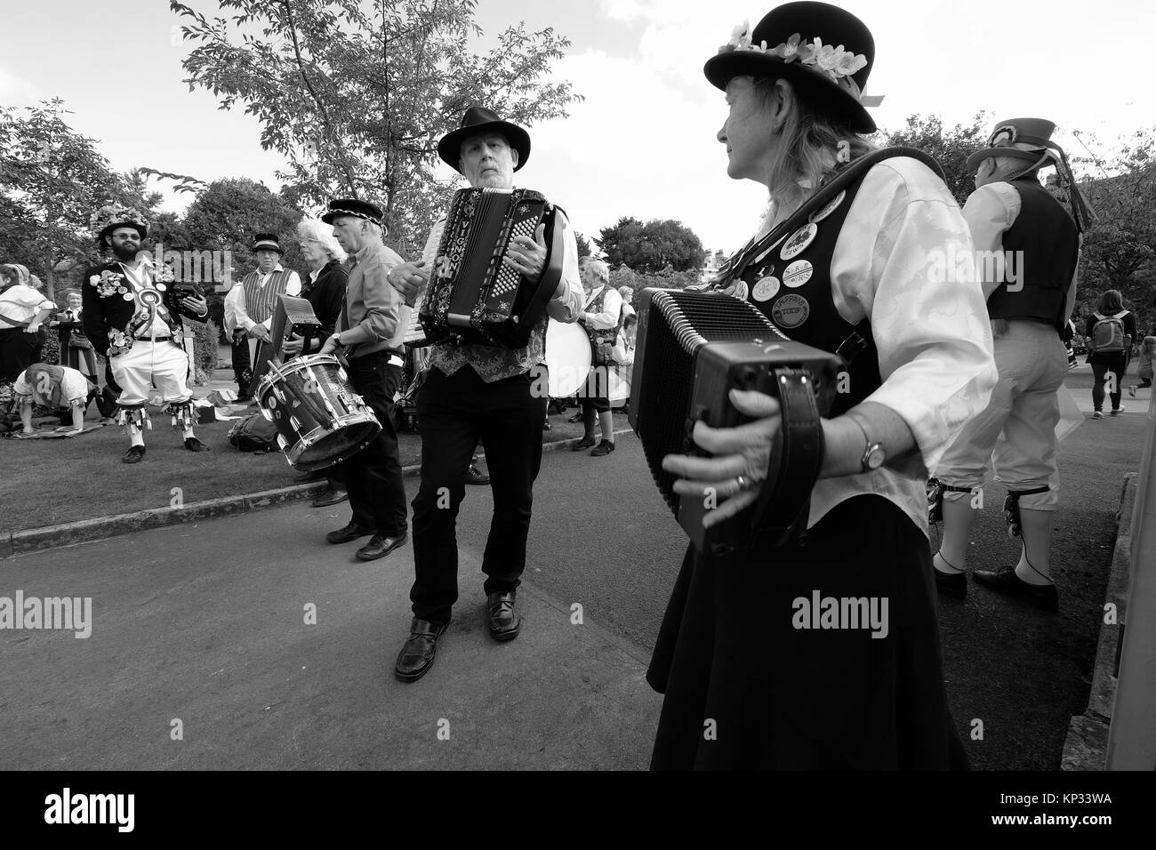 Morris Dancers Ville de Bath Spa Banque D'Images