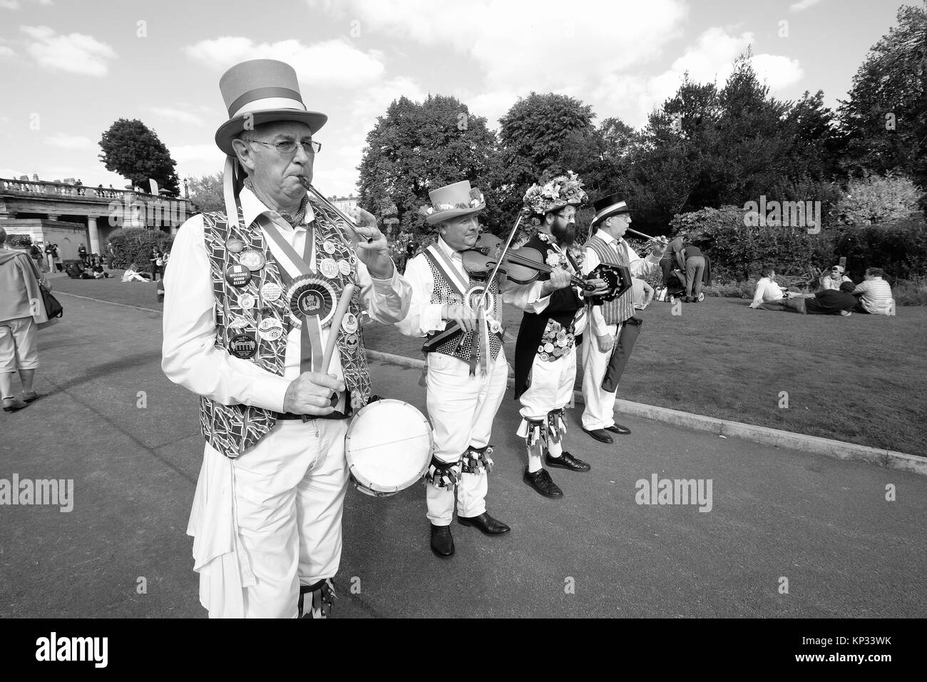 Morris Dancers Ville de Bath Spa Banque D'Images