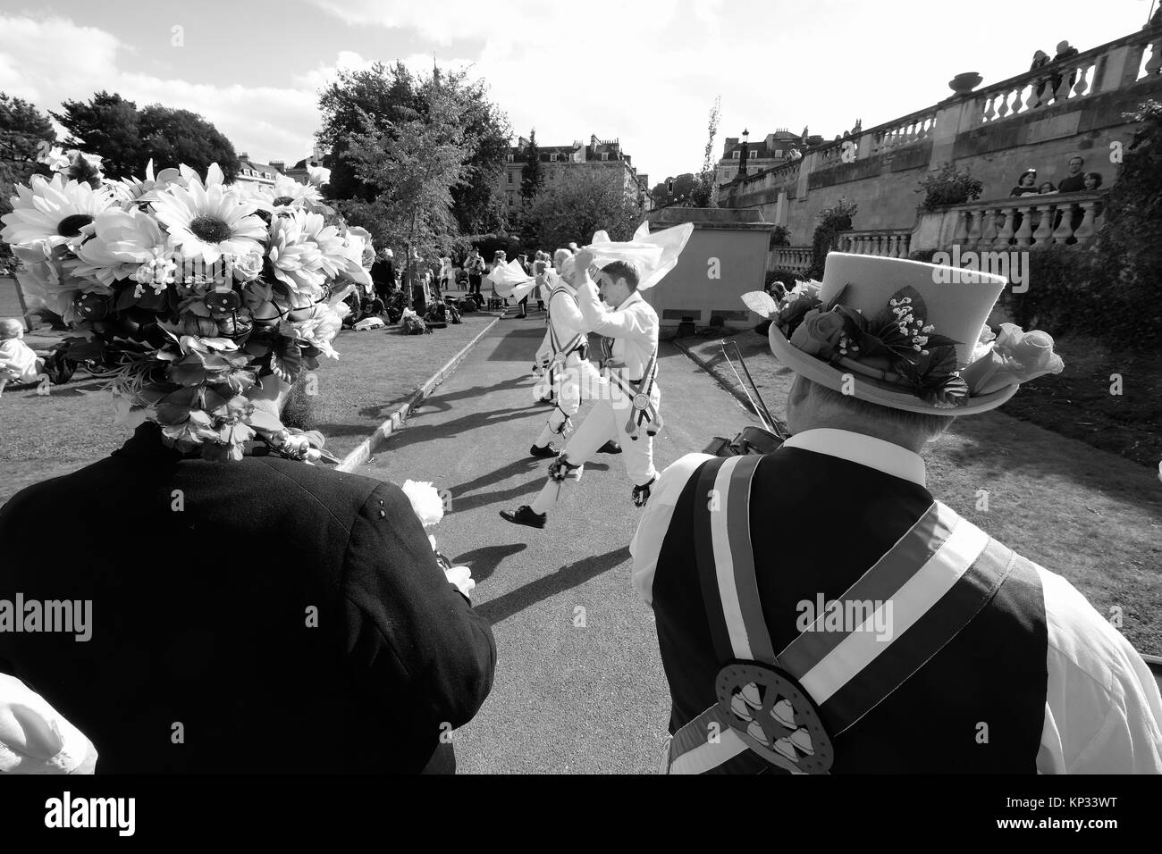 Morris Dancers Ville de Bath Spa Banque D'Images