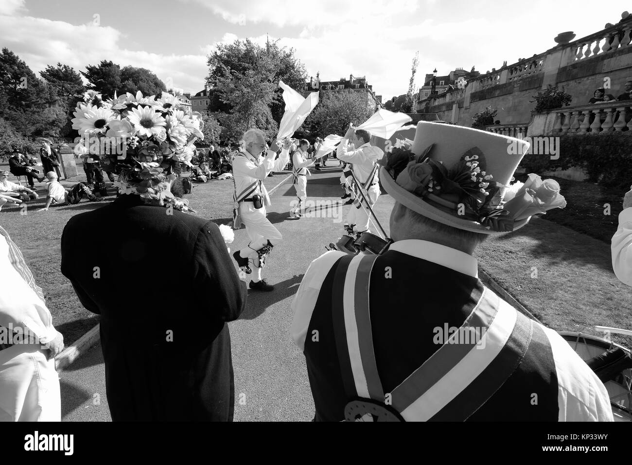 Morris Dancers Ville de Bath Spa Banque D'Images