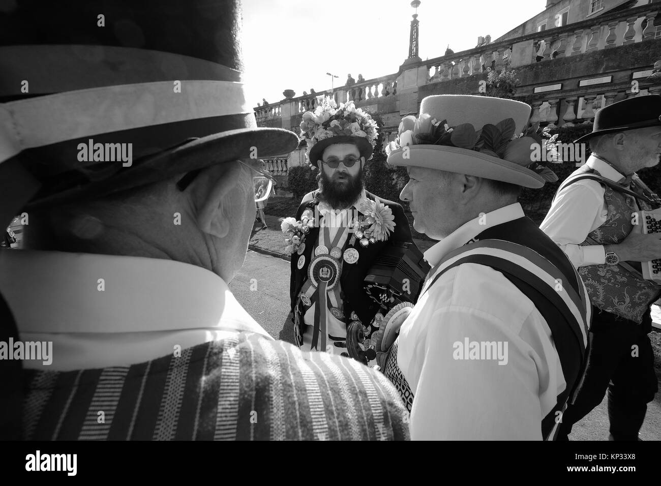 Morris Dancers Ville de Bath Spa Banque D'Images