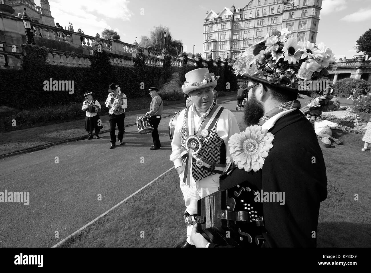 Morris Dancers Ville de Bath Spa Banque D'Images