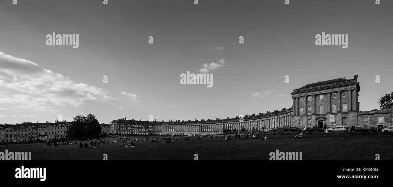 Le Royal Crescent Bath Spa Town Banque D'Images