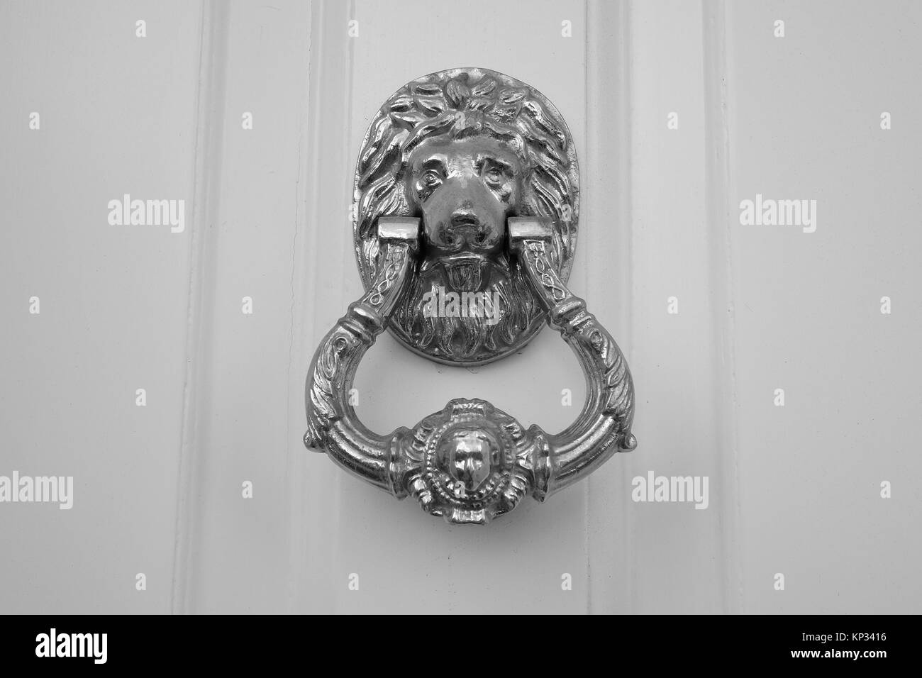 Lion Heurtoir laiton Ville de Bath Spa Banque D'Images