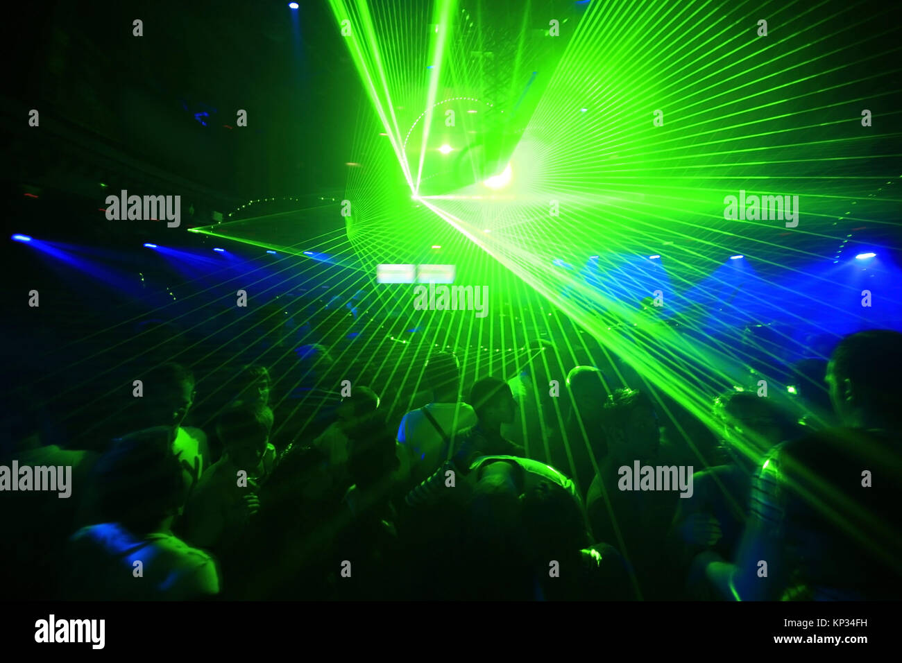 Night Club Music Event Party Lumières fond Laser Banque D'Images