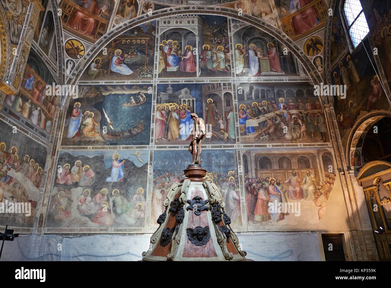 Les intérieurs de l'Padoue, Vénétie, Italie Baptistère le baptistère de Padoue, dédiée à Saint Jean le Baptiste, est un édifice religieux trouvés sur le Banque D'Images
