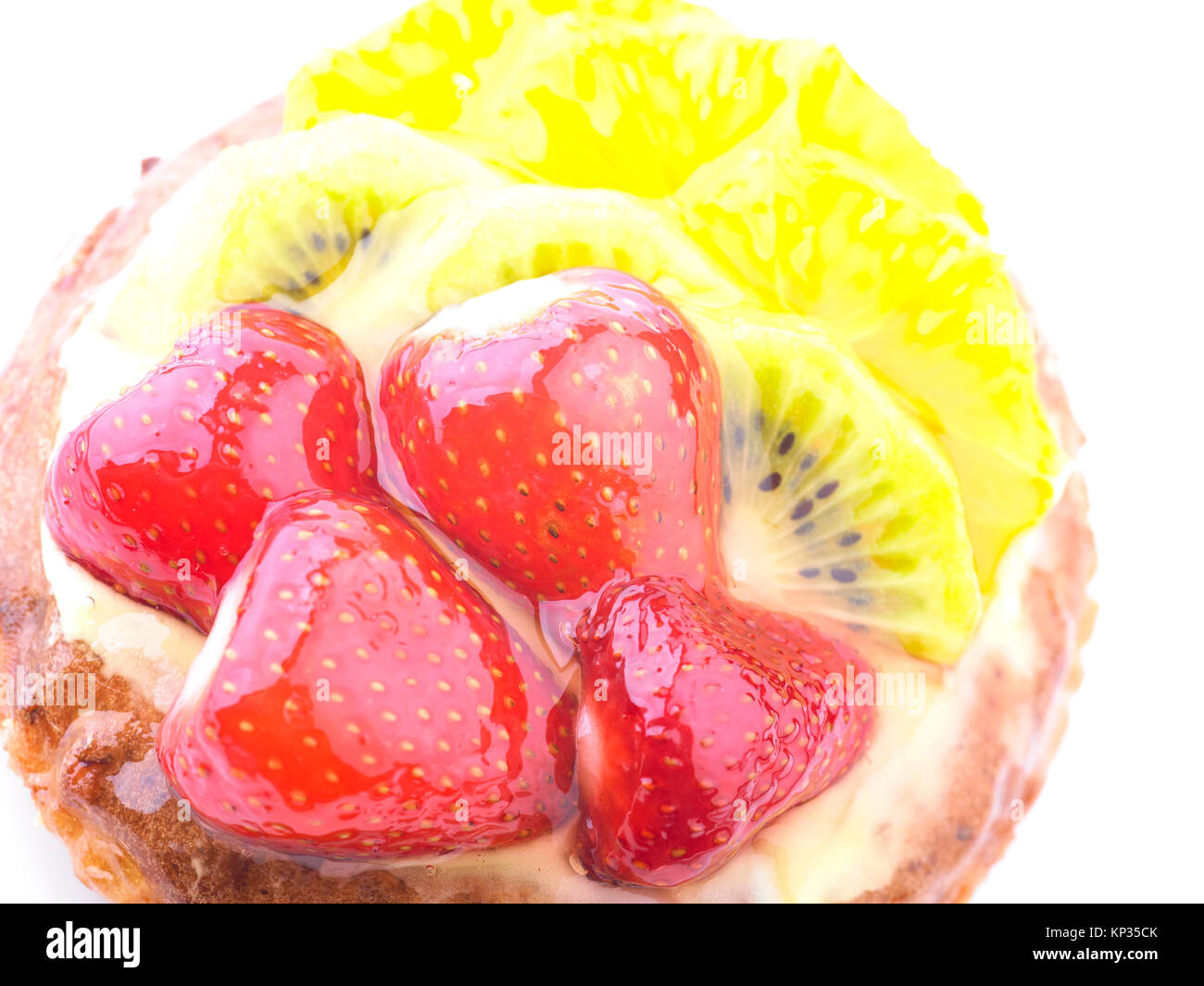 Jelly Cake avec Fraise Kiwi et Orange Banque D'Images