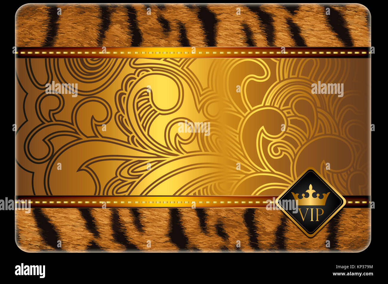 Modèle de carte de crédit VIP.Golden style. Banque D'Images
