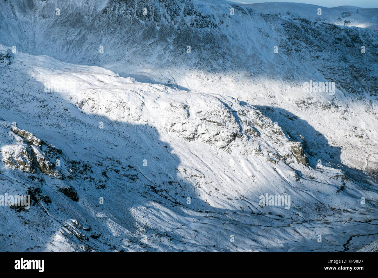 Rocher de l'aigle Nethermost Pike, Lake District,en hiver Banque D'Images