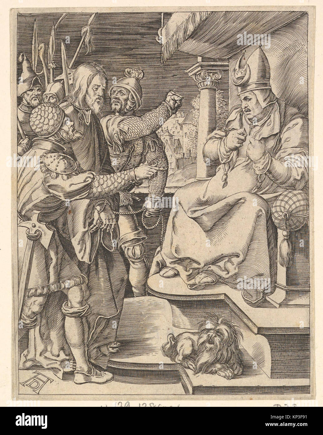Série d'illustrations gravées de la petite passion montrant des événements de la vie et de la souffrance du Christ. Banque D'Images