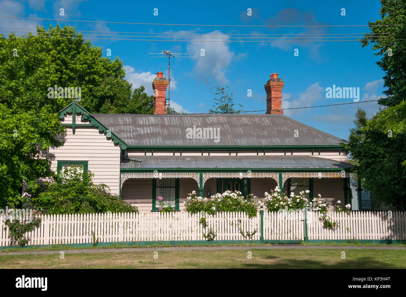 La fin de l'ère victorienne en maison de campagne Ballan, Victoria, Australie occidentale Banque D'Images