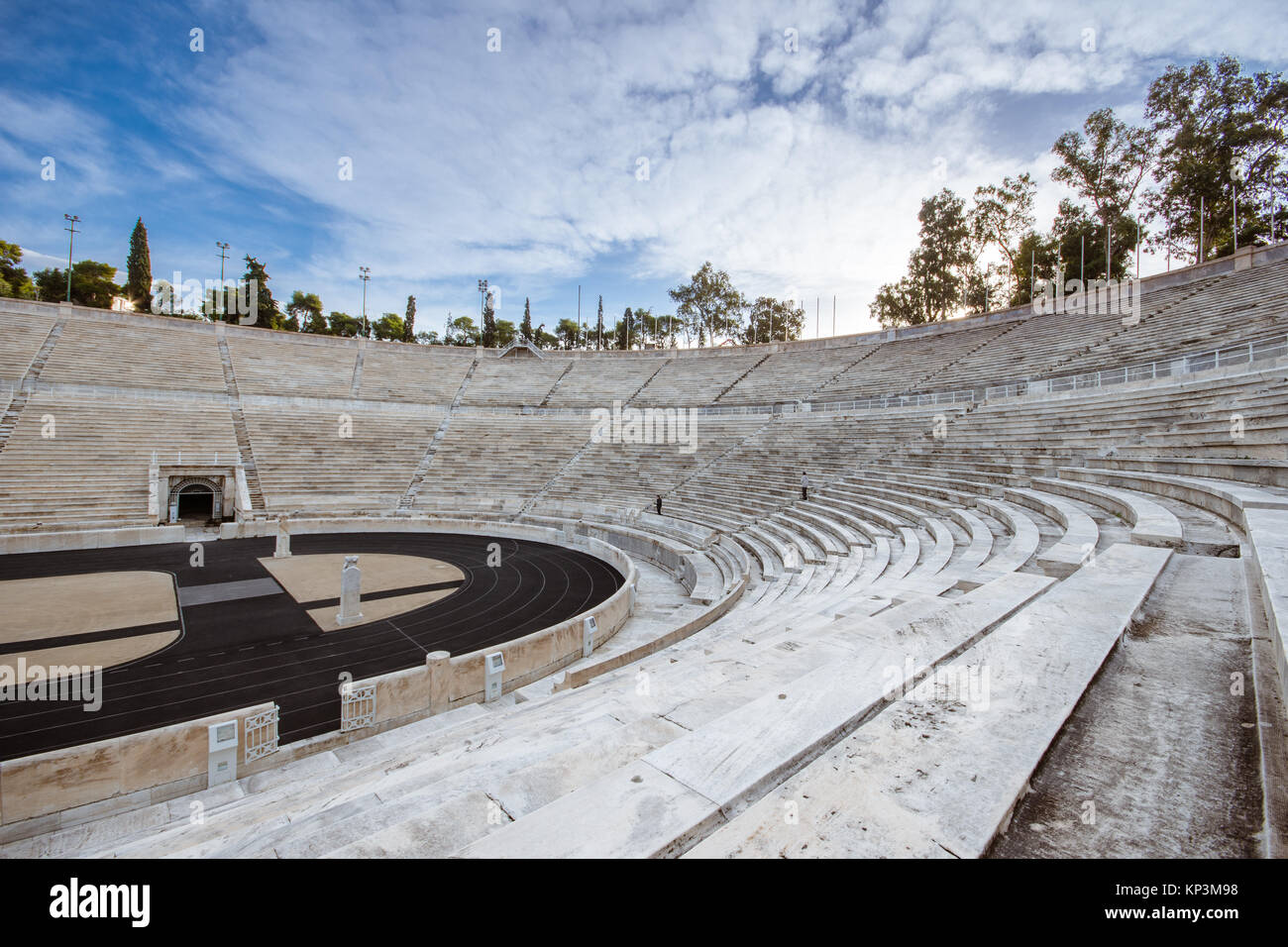 Stade Panathénaïque d'Athènes, Grèce (a accueilli les premiers Jeux Olympiques modernes en 1896), également connu sous le nom de Kalimarmaro ce qui signifie de bonnes en pierre. Banque D'Images