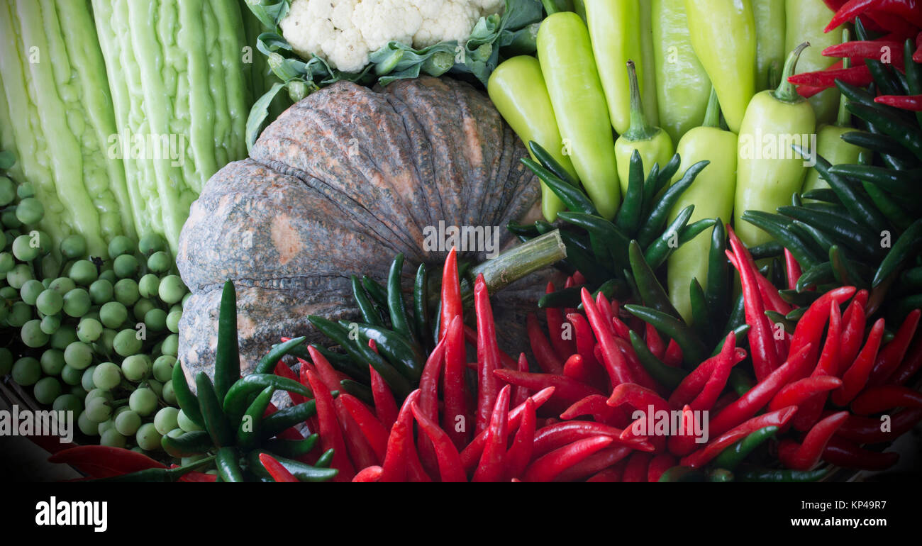 Différents utilisés pour les délicieux légumes de la cuisine et l'alimentation. healthty Banque D'Images