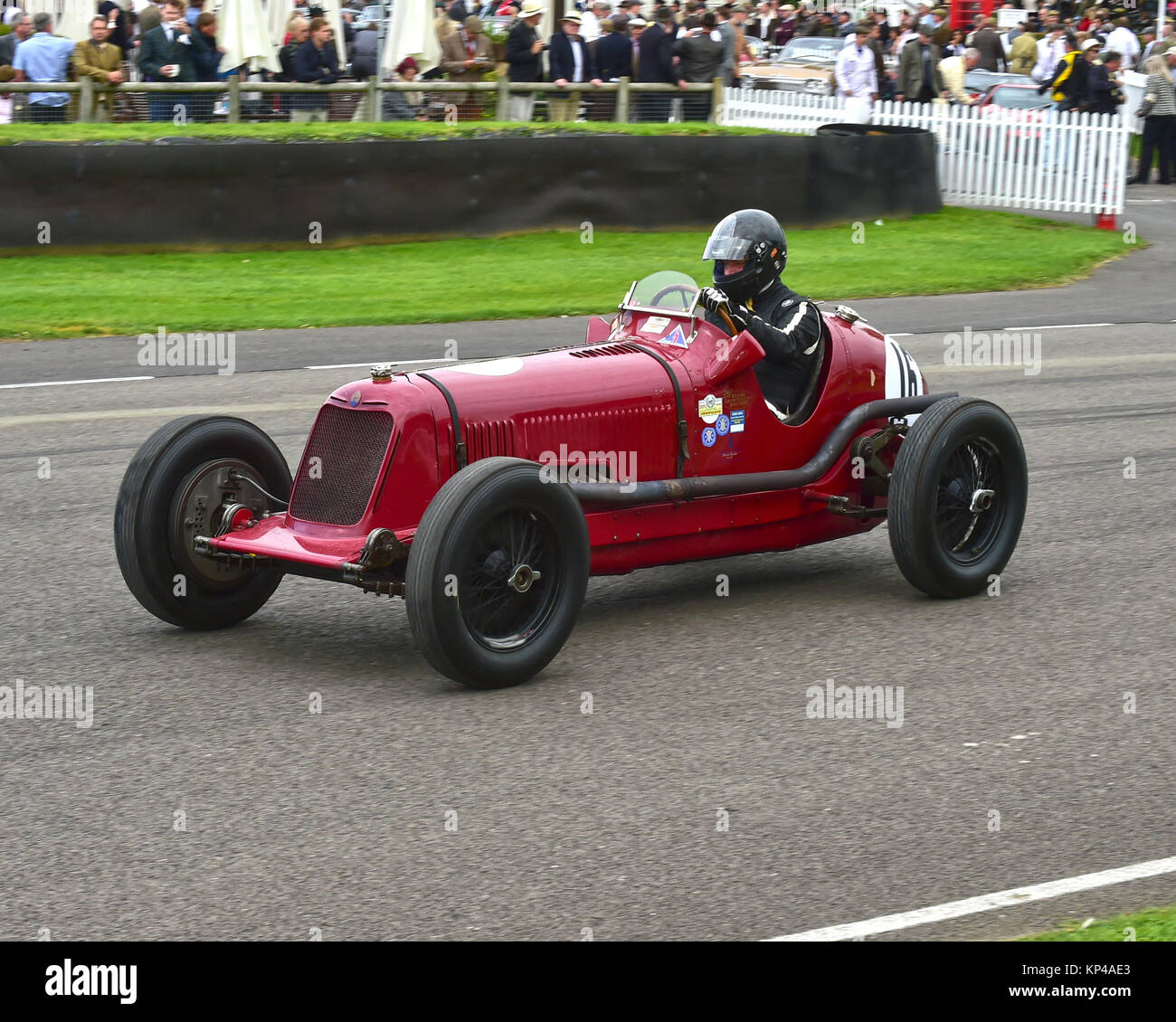 Stephan Rettenmaier, Maserati 8CM, Goodwood Trophy, Goodwood Revival 2015, années 50, 2015, Chris McEvoy, CJM Photography, voitures classiques, des années 50, Goodwood, Banque D'Images