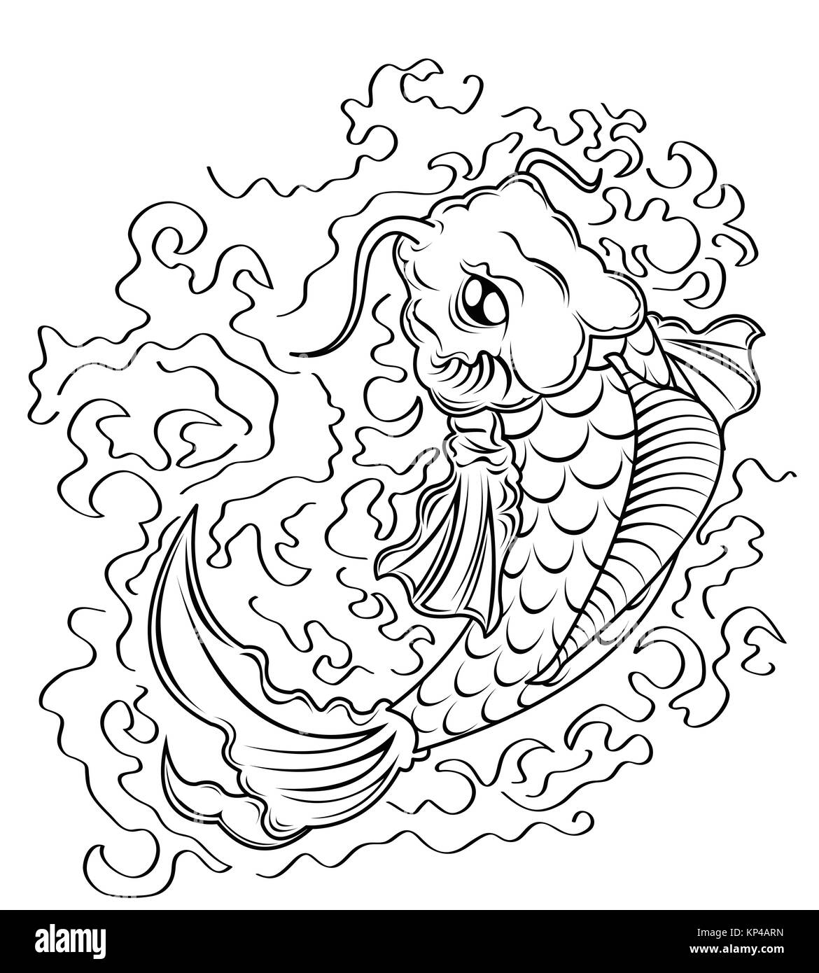 Koi Fish vector Banque D'Images
