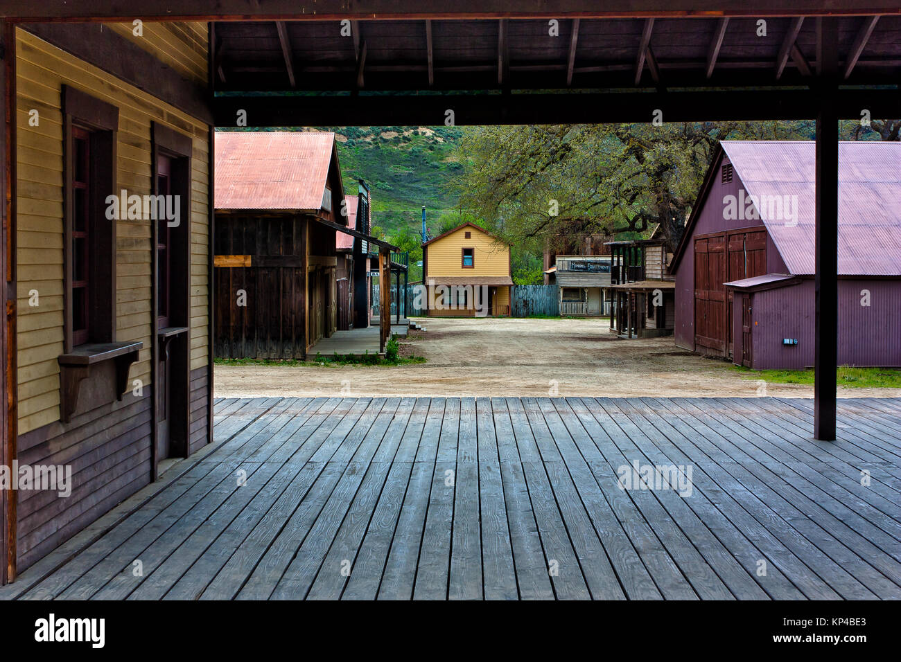 Une vieille ville de l'ouest en Californie. Banque D'Images