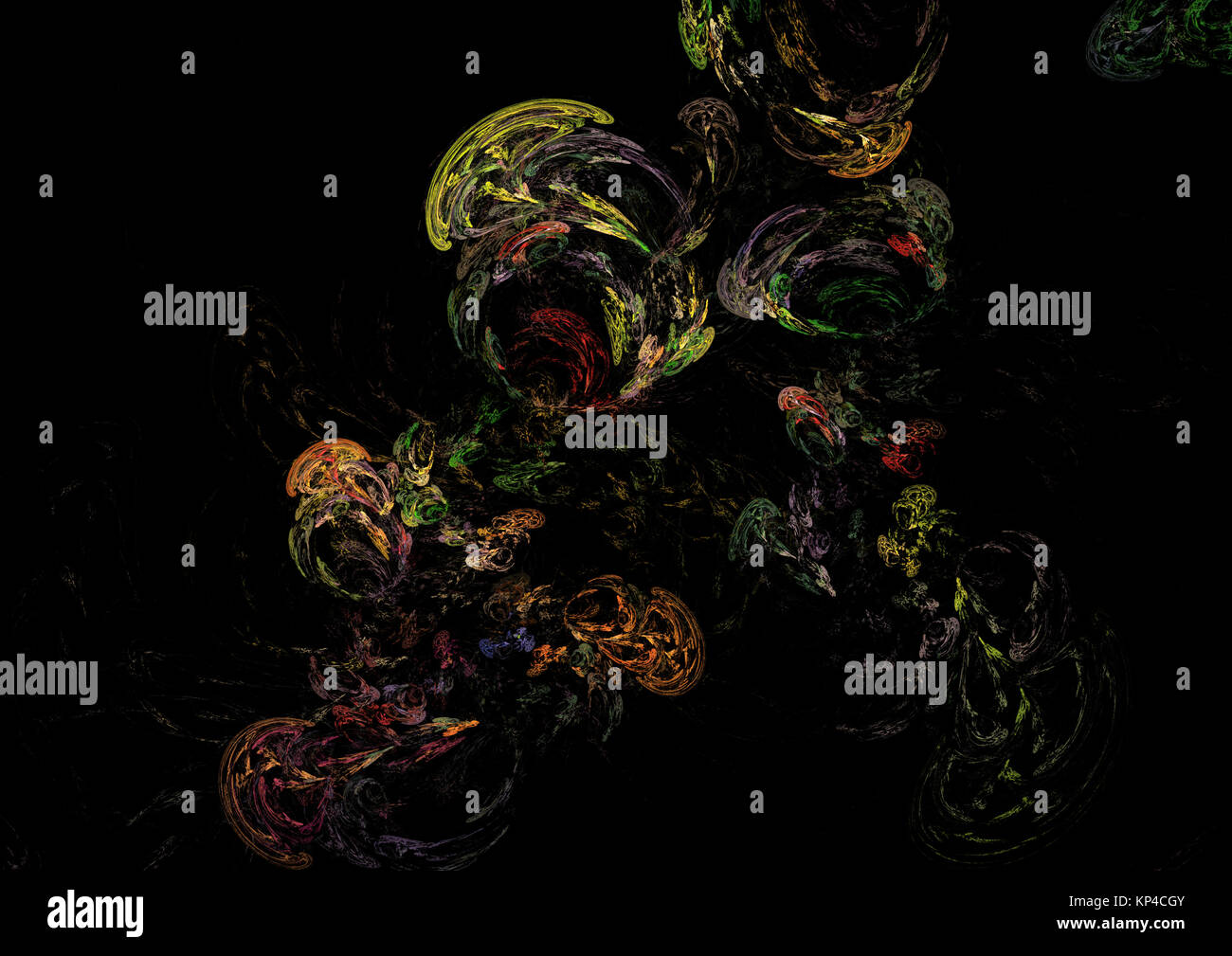 Fractale de la flamme, image générée numériquement Banque D'Images