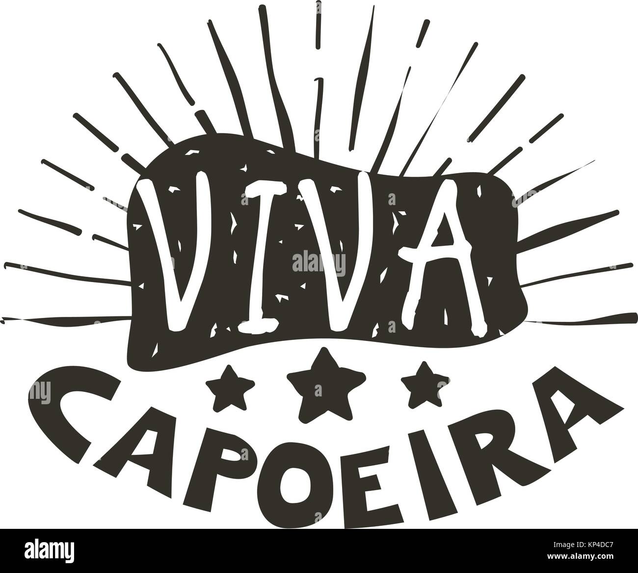 La Capoeira uniquement pour les braves poster Illustration de Vecteur