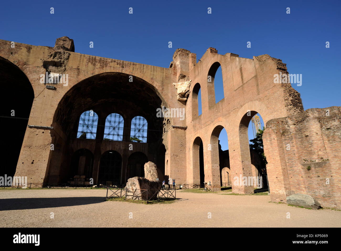 Italie, Rome, Forum romain, Basilica di Massenzio, Basilique de Maxence Banque D'Images