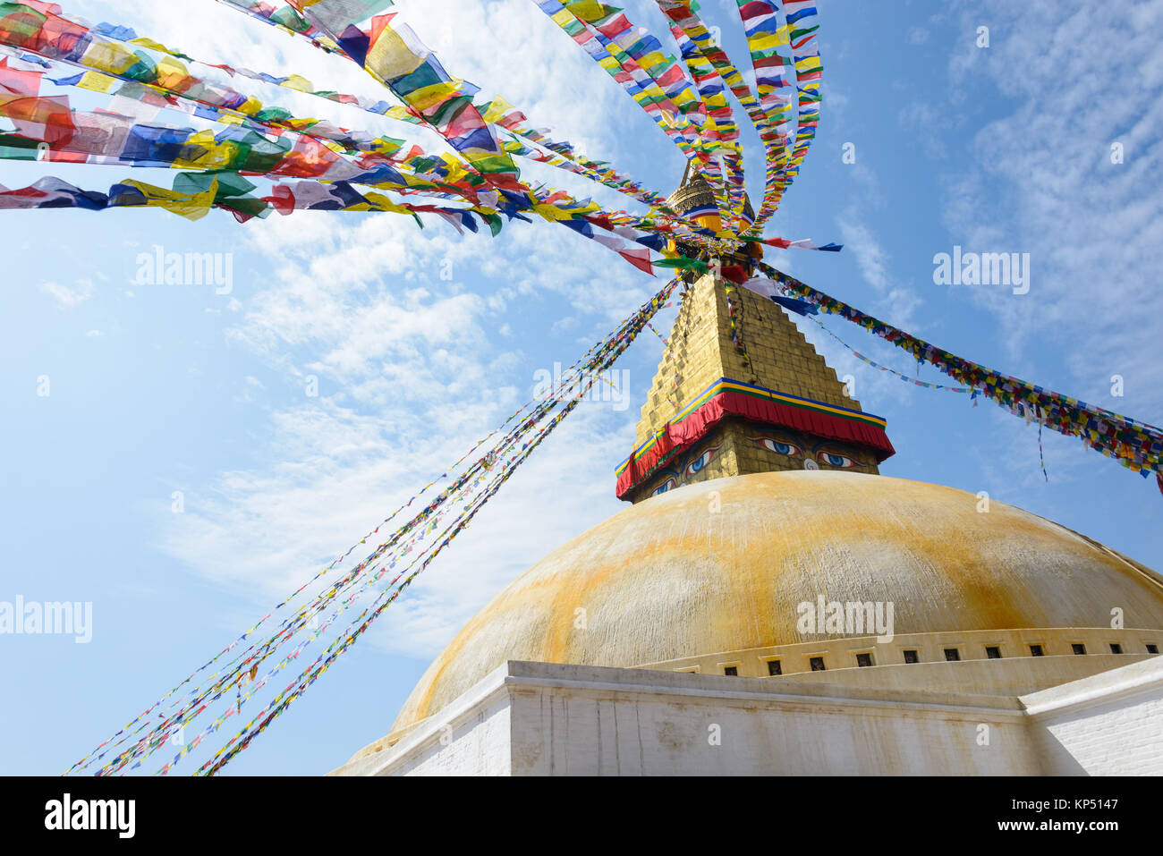 Stupa Boudhanath à Katmandou Banque D'Images