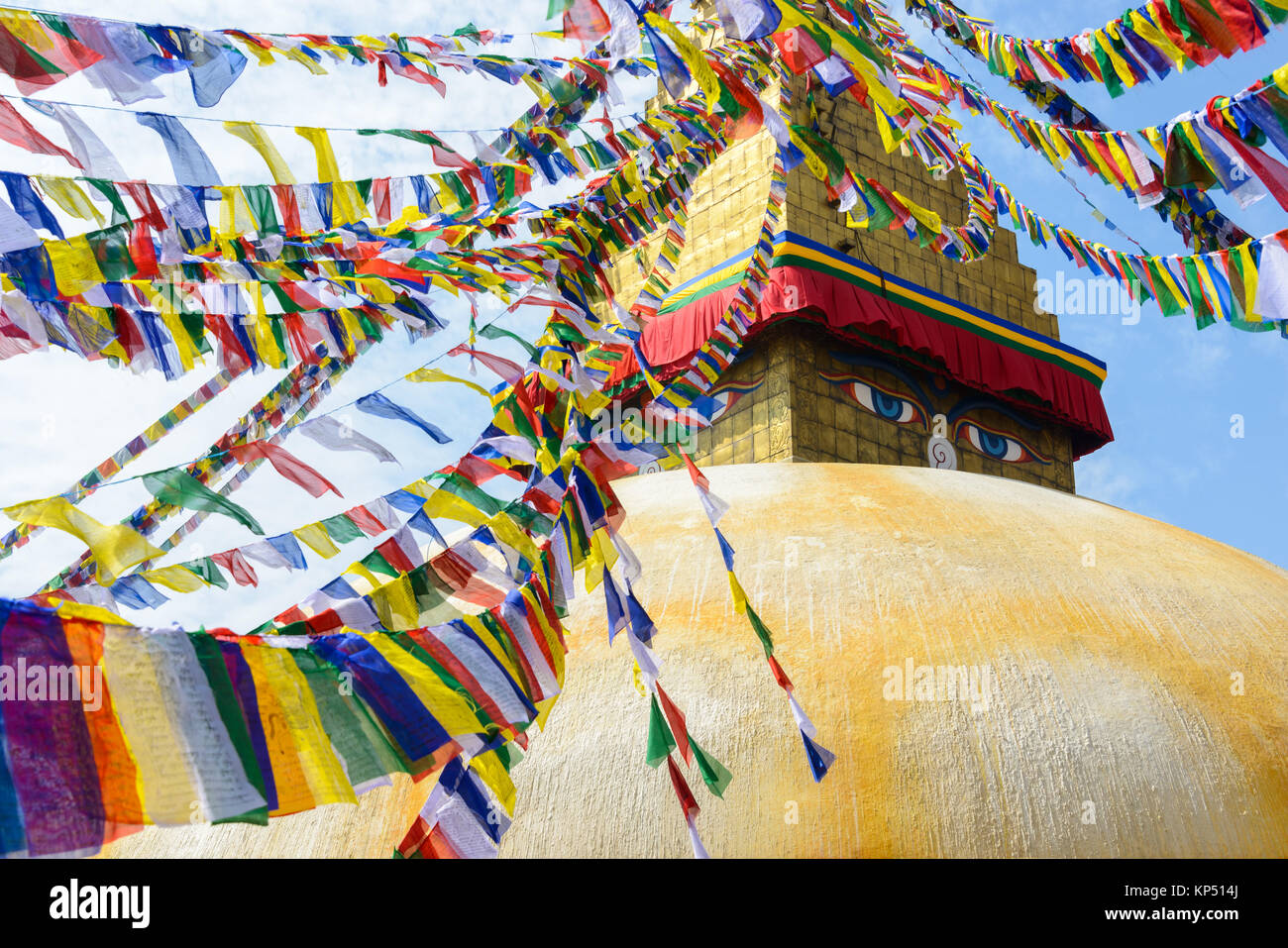 Stupa Boudhanath à Katmandou Banque D'Images