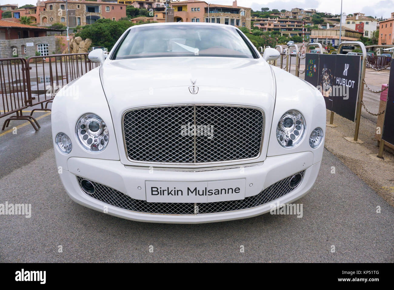 Birkin Bentley Mulsanne, édition limitée construit pour le marché européen et inspiré par Bentley Boy Tim Birkin, Porto Cervo, Costa Smeralda, Sardaigne Banque D'Images
