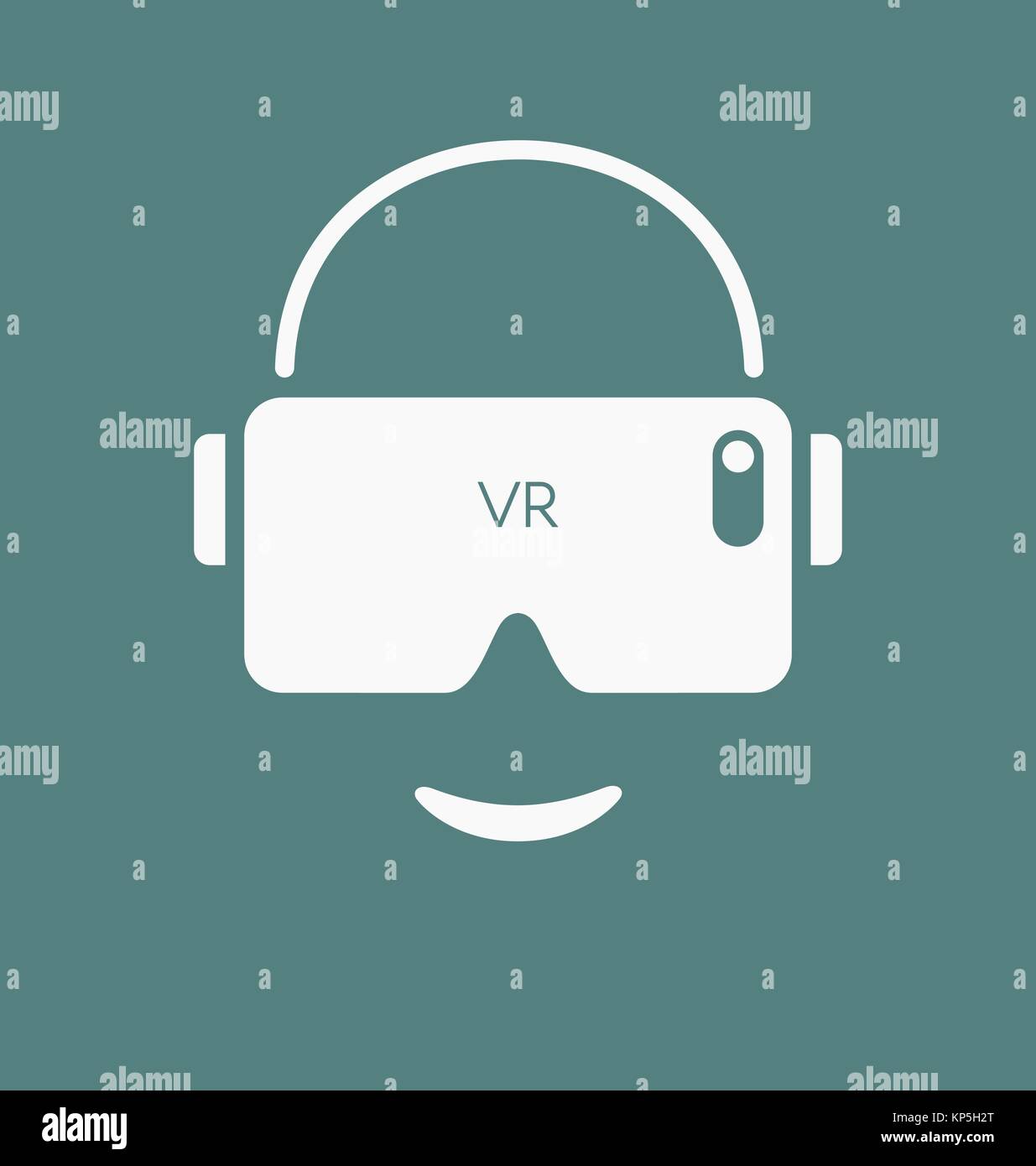 Casque lunettes / VR pour smartphone vector illustration. Illustration de Vecteur