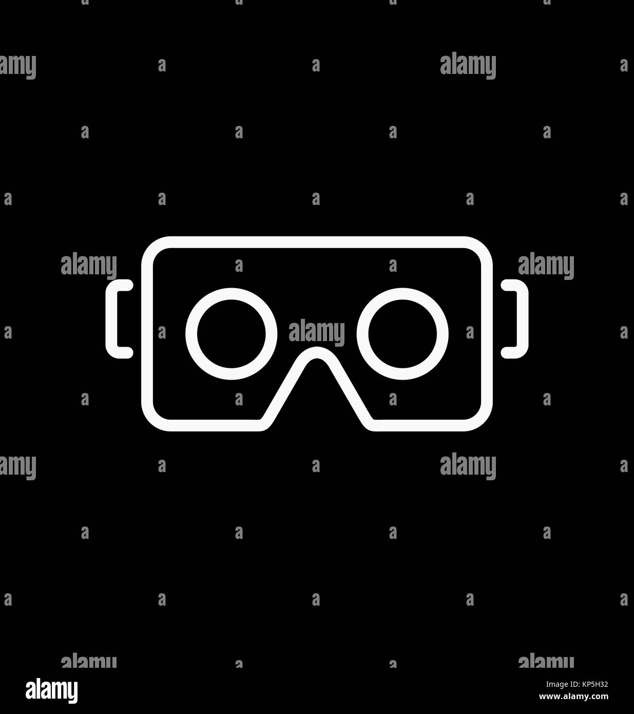 Casque lunettes / VR pour smartphone vector illustration. Illustration de Vecteur