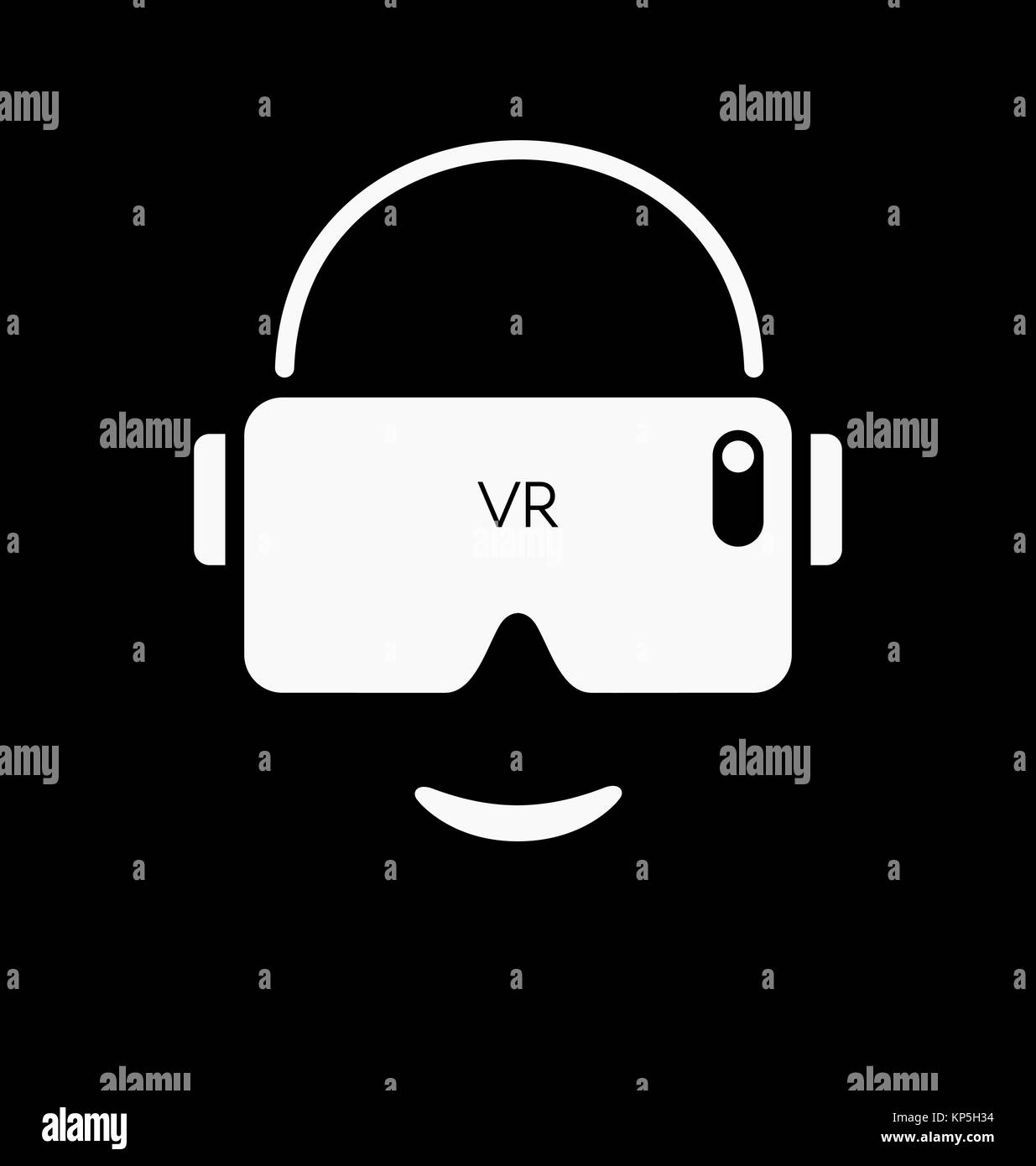 Casque lunettes / VR pour smartphone vector illustration. Illustration de Vecteur