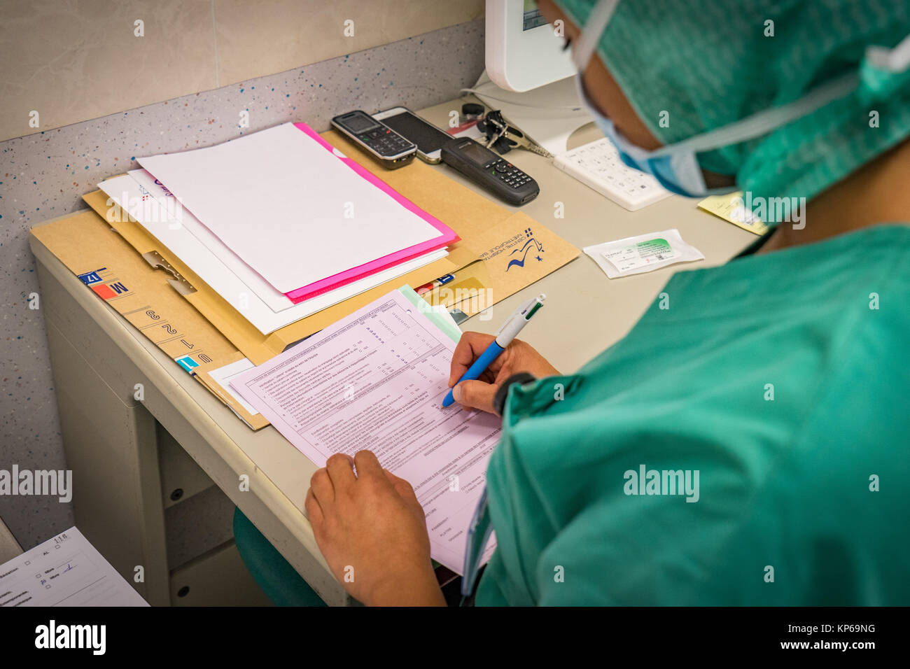 La CHIRURGIE DU CANCER DU SEIN Banque D'Images