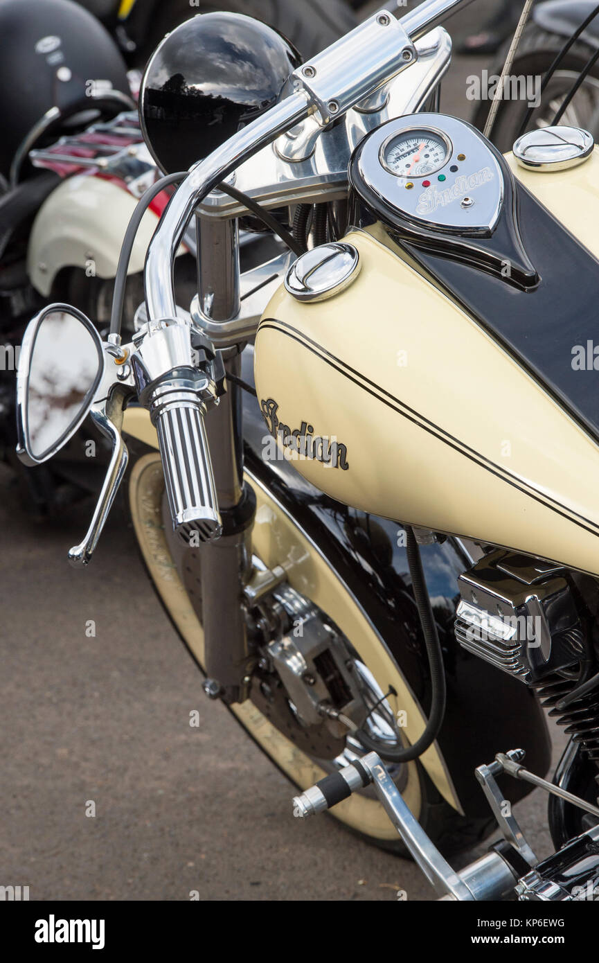 Moto Scout indien. Classic Moto américain. L'Angleterre Banque D'Images