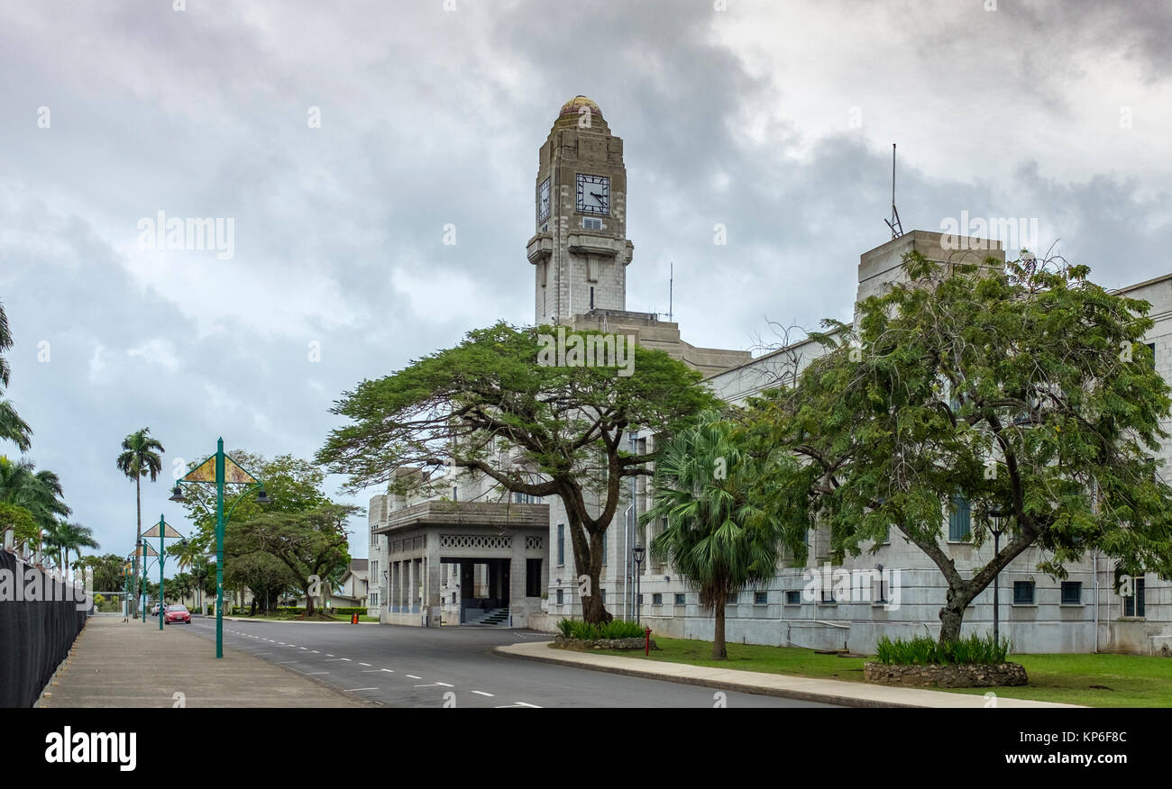 Ancien bâtiment gouvernemental, Suva, Fidji, capitale du Pacifique Sud Banque D'Images