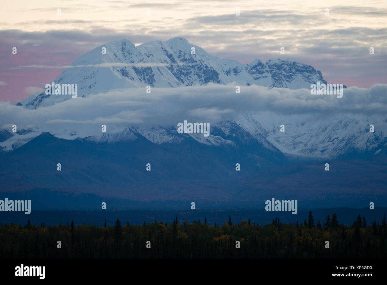 Montagnes Wrangell St Elias Alaska Tambour Mt Banque D'Images