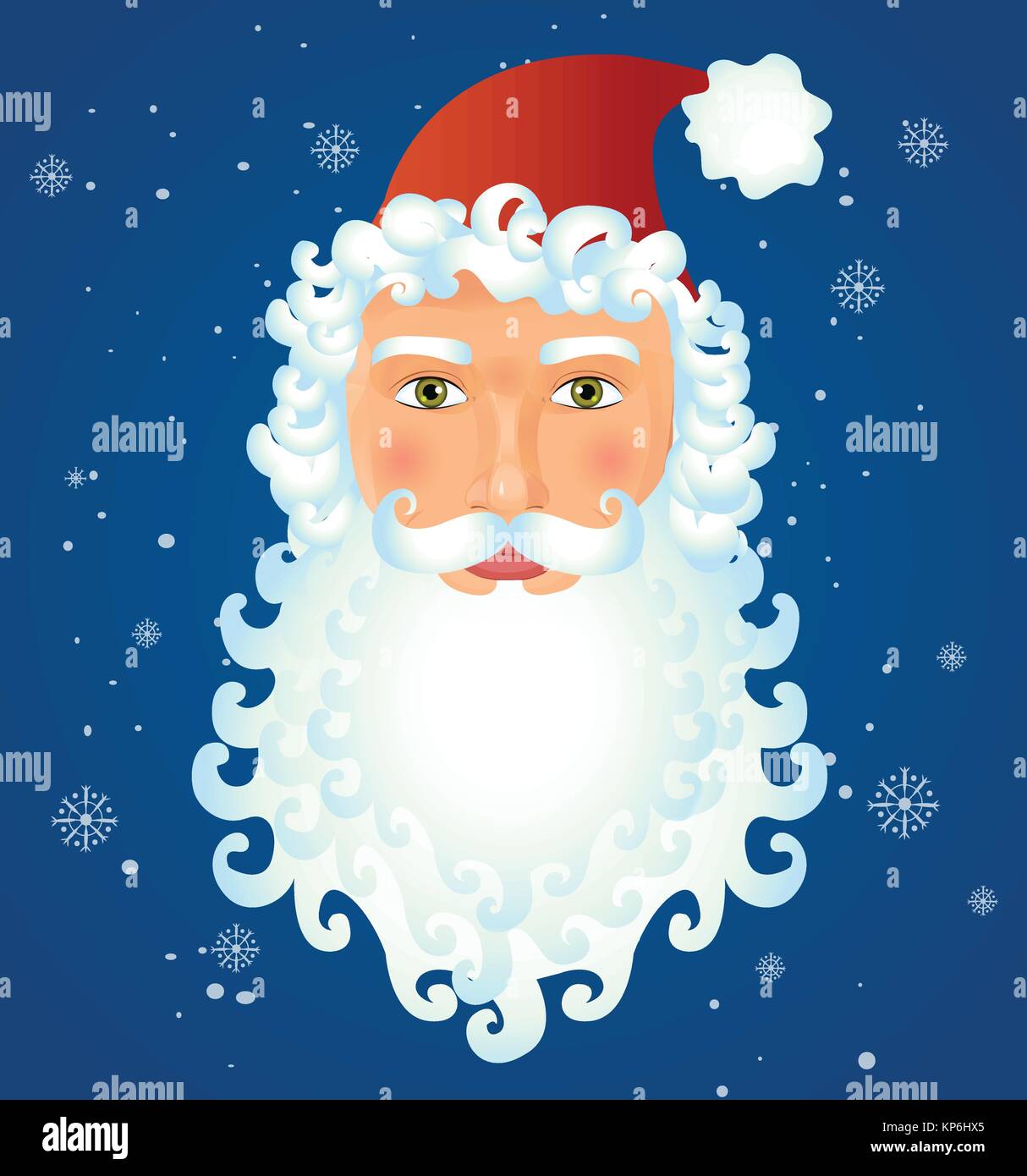 Portrait of happy Santa Claus noël funny cartoon vector Illustration carte télévision Illustration de Vecteur