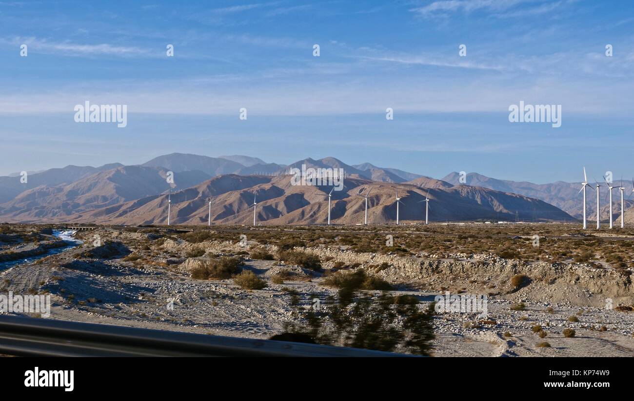 Les moulins à vent près de Palm Springs Banque D'Images