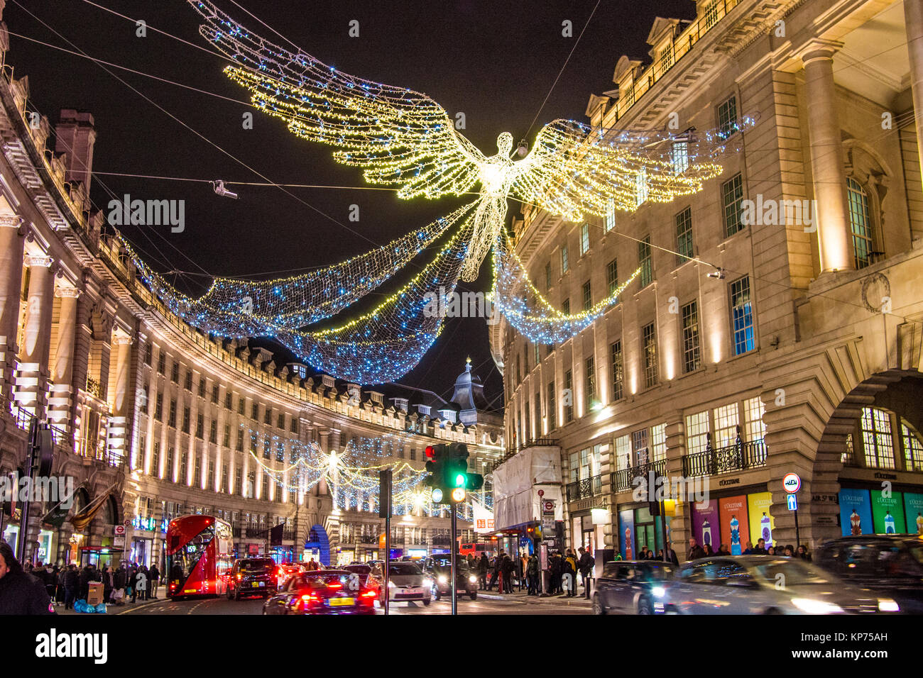'Ange de Noël' dans Regent Street London Banque D'Images
