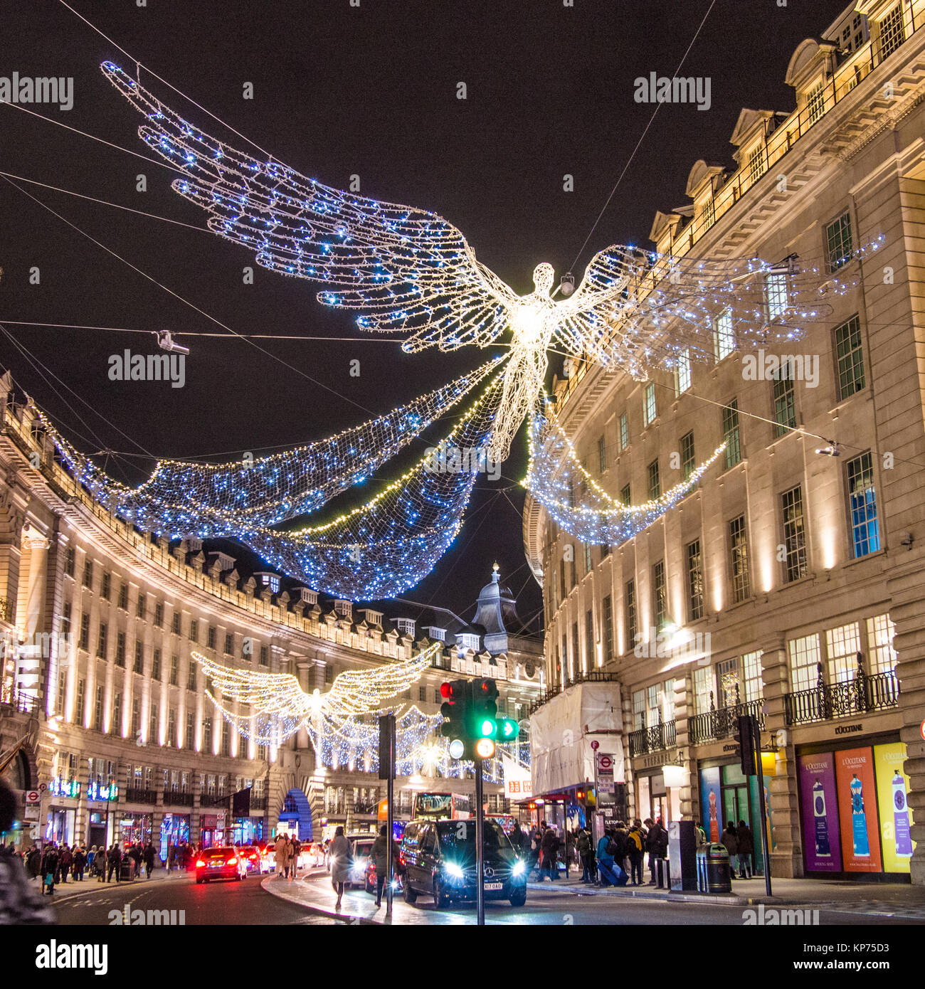 'Ange de Noël' dans Regent Street London Banque D'Images