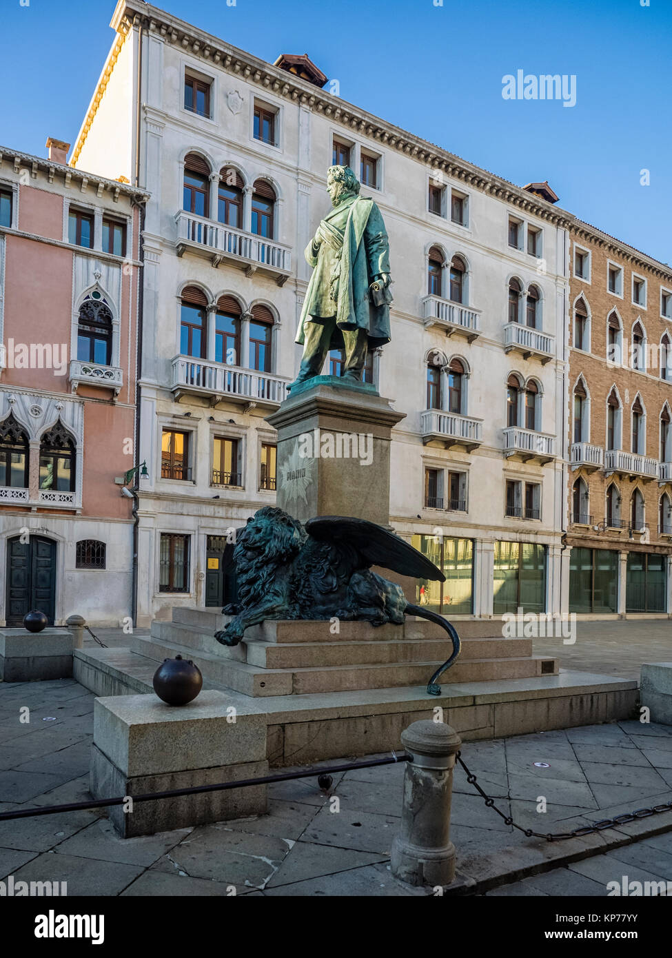 VENISE, ITALIE - 12 SEPTEMBRE 2017 : statue de Daniele Manin à Campo Manin Banque D'Images
