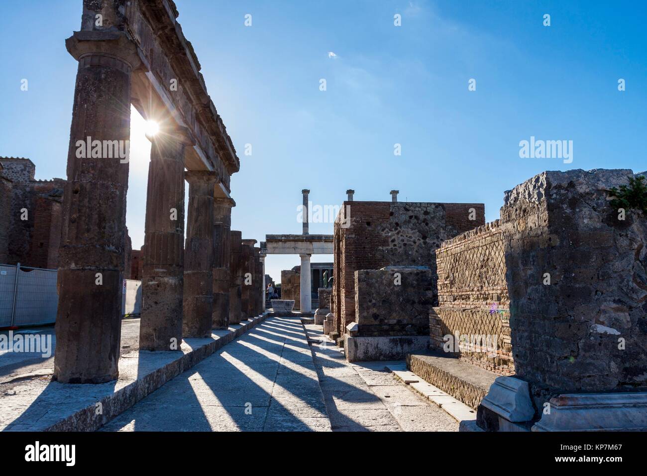 Ruines d'une importante cité romaine importante. Pompéi, la Campanie. Italie Banque D'Images