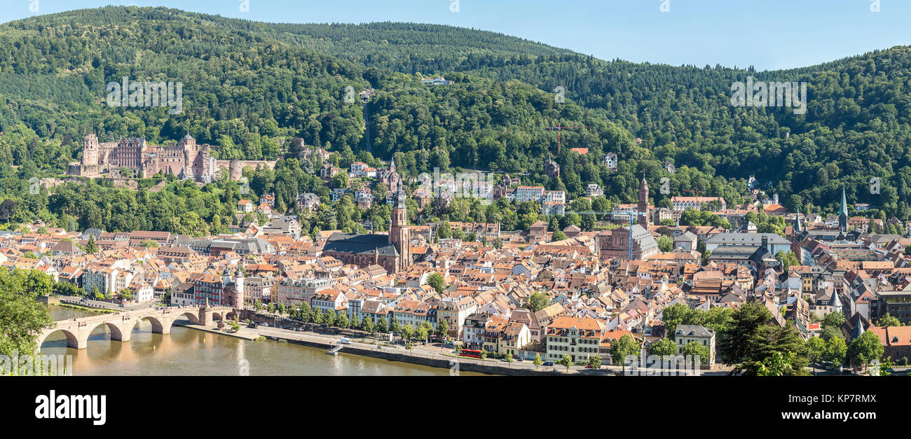 Panorama Allemagne Heidelberg Banque D'Images