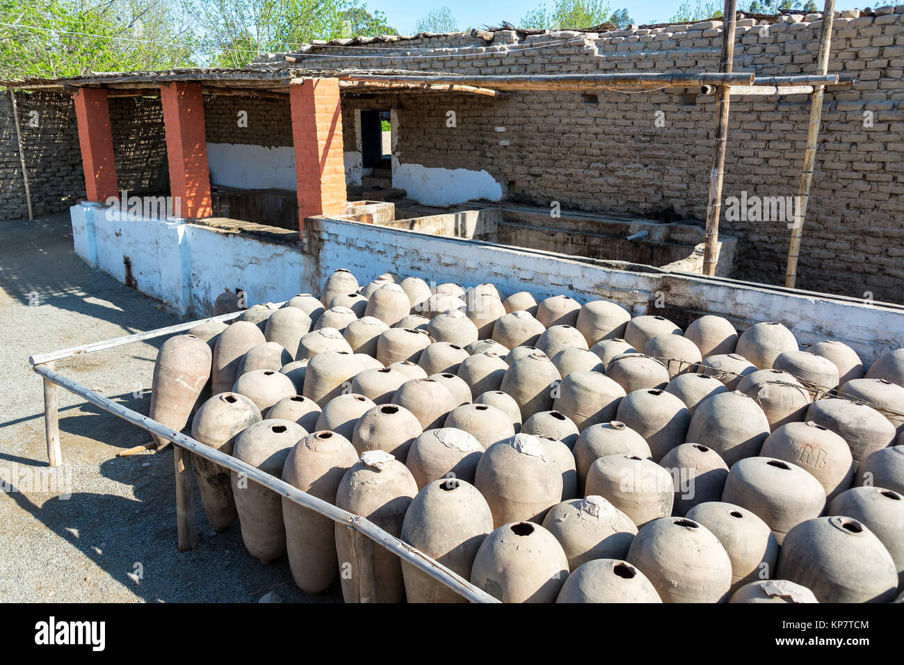 Clay Pots Pisco Banque D'Images