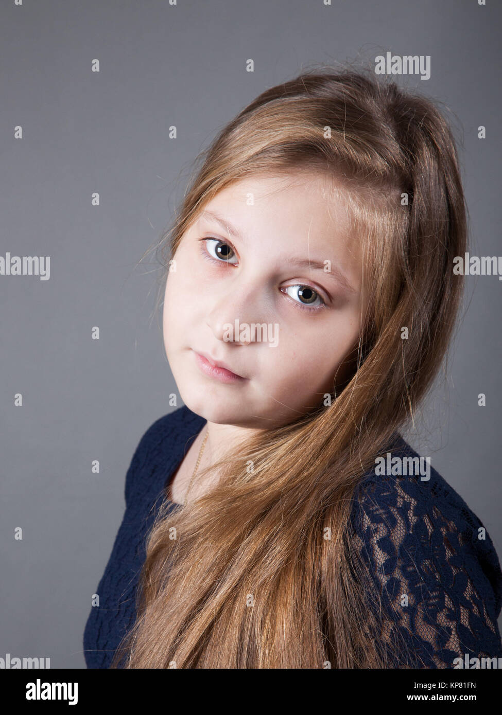 Jeune fille de 10 ans Banque D'Images