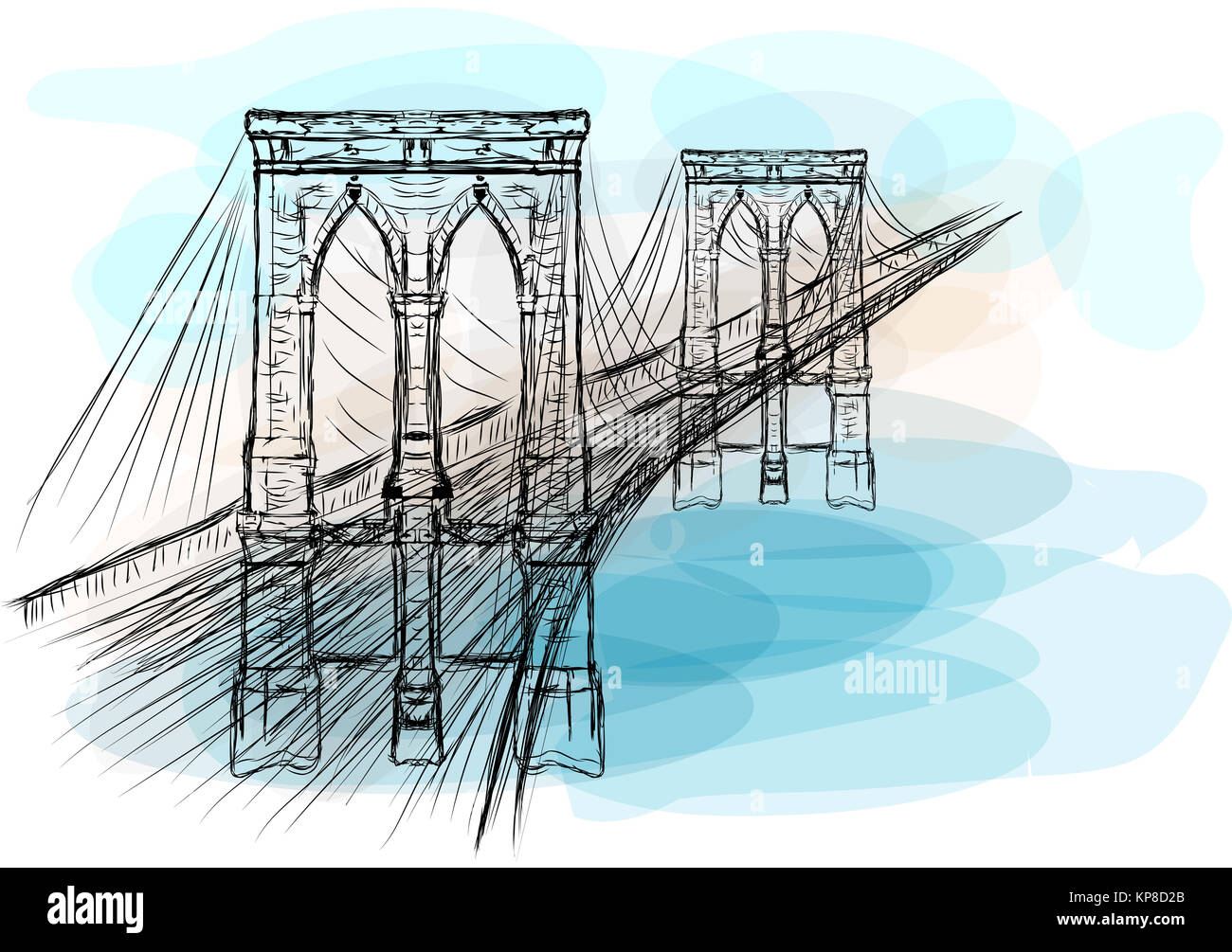 pont de Brooklyn Banque D'Images