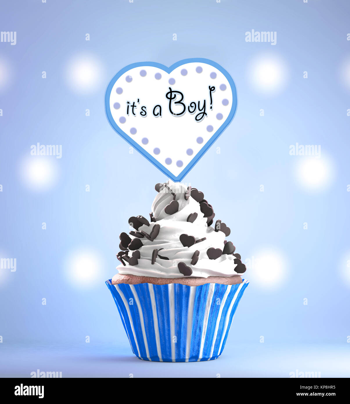 Bebe Nouveau Ne Garcon Message De Carte Sur Un Delicieux Petit Gateau Photo Stock Alamy