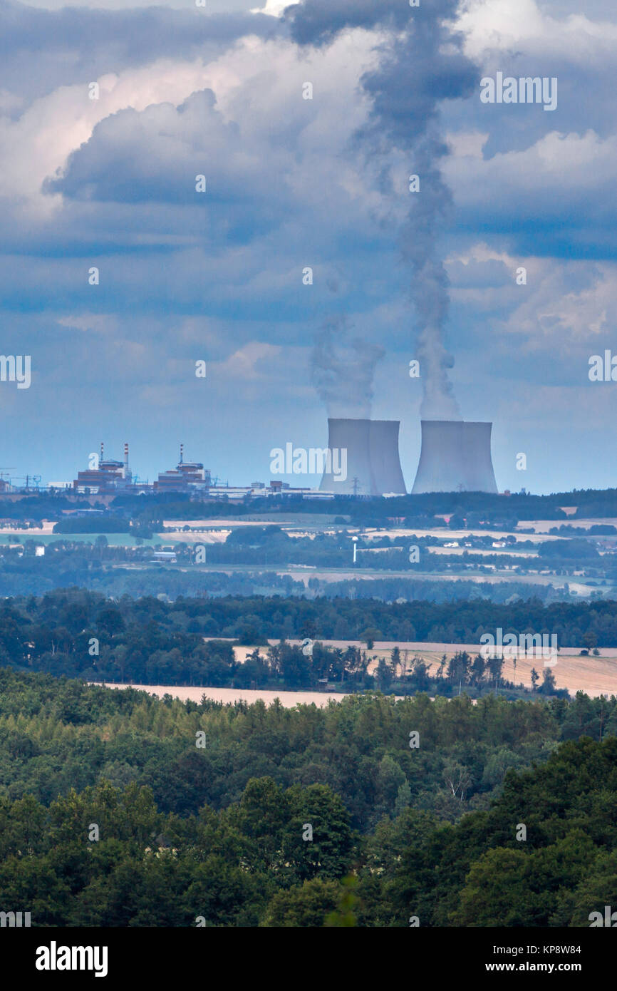 Centrale électrique nucléaire de Temelin en République Tchèque Europe Banque D'Images